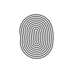 fingerprint Icon Image. Flat. fingerprint icon app