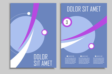 Circle geometric design Vector brochures template for presentations, covers, books and business documents