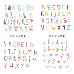 Hand drawing typography collection.