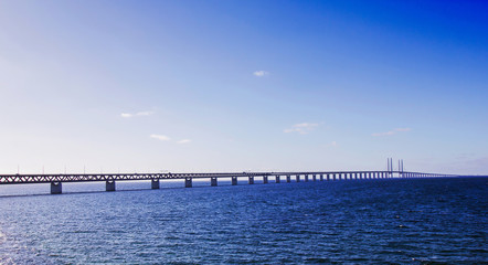 Fototapeta na wymiar Oresund Bridge Sweden Malmo