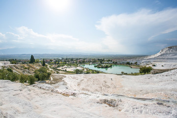  turquois lake and white mountain