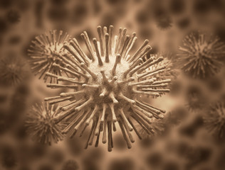 Bacteria cells. High resolution 3d render