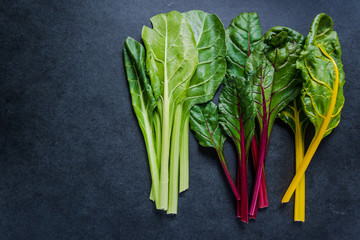 Swiss rainbow chard, vibrant vegetable