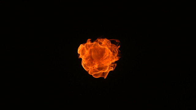 Fire ball explosion, slow motion