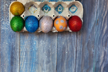 DIY project and new creative idea how to color Easter eggs