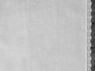 light gray fabric from flax coarse burlap