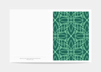 Magazine cover with geometric patterns . Magazine page template . Label template notebook . Abstract for the book cover