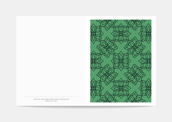 Magazine cover with geometric patterns . Magazine page template . Label template notebook . Abstract for the book cover