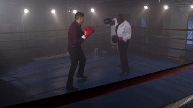Boxing in the ring