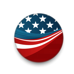 american flag colors with stars and stripes on pin