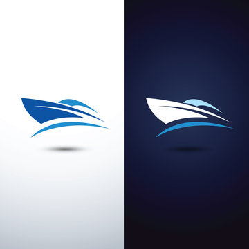 speedboat symbol vector 