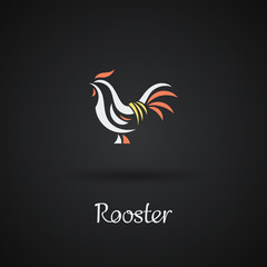 Rooster, cock, chicken vector illustration.