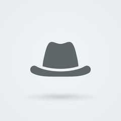 Logo hat. Laconic headdress. Icon.