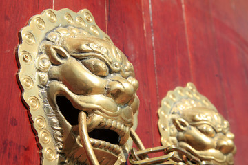 Ancient Chinese architecture copper door knocker