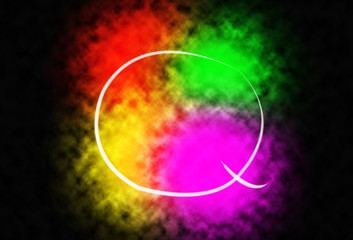 Letter on colour clouds, Design By Photoshop.