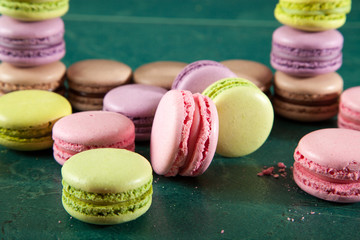 Vintage colorful macarons