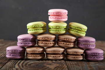 Colorful macaron cookies