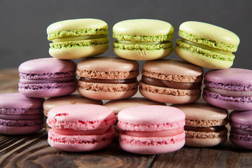 Colorful macaron cookies