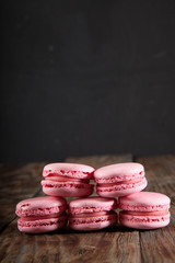 Pink macarons. Vintage style.