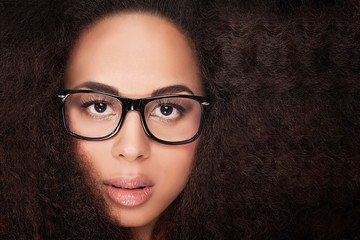 Portrait of young african american girl.