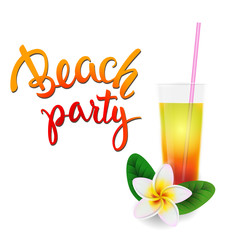 Summer Holyday design template with original hand lettering Beac