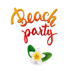 Summer Holyday design template with original hand lettering Beac