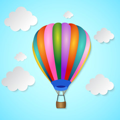 Obraz premium Balloon Hot Air and Clouds