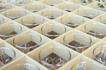 Obraz premium selective focus glasses in the rack
