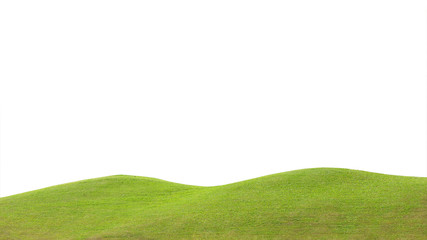 green field isolated against a white background