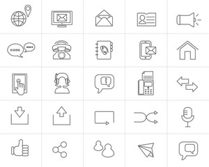 Icon Line Contact vector design