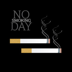 no smoking day concept vector 