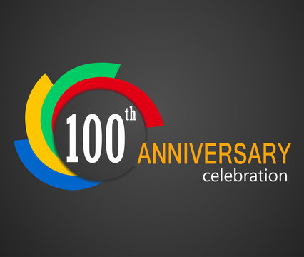 100th Anniversary celebration background, 100 years anniversary card illustration - vector eps10