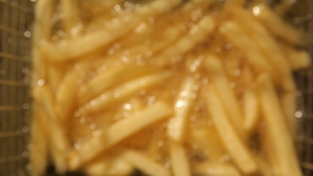Frying french fries