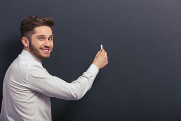 Handsome young student