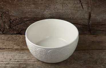 empty rustic ceramic dessert plate