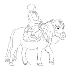 Drawing a girl on a pony