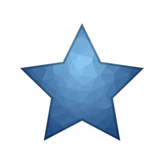 Flat polygonal star icon,vector