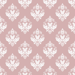 Oriental classic white ornament. Seamless abstract pattern