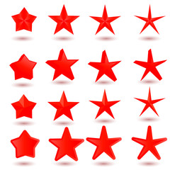 Collection of red icons for your business stars.