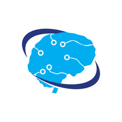 Brain Idea Connecting Technology Symbol