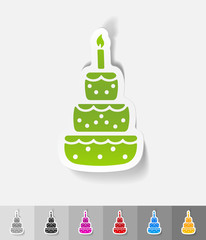 realistic design element. cake