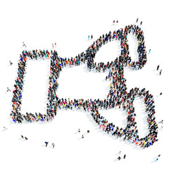 people handset hand icon