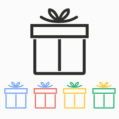 Gift Box - vector icon.