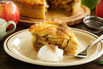 Classic American apple pie.