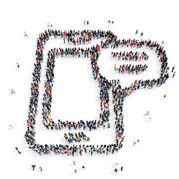 people imobile phone icon