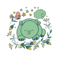  A scene from the night life of the forest.