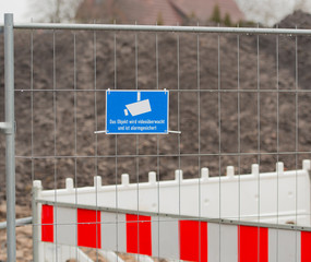 Videoüberwachung auf einer Baustelle