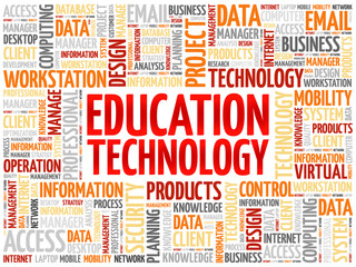 Fototapeta premium Education Technology word cloud concept