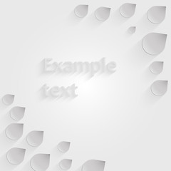 White paper petals with shadow ,vector background. 