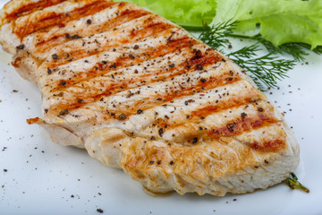 Grilled turkey steak
